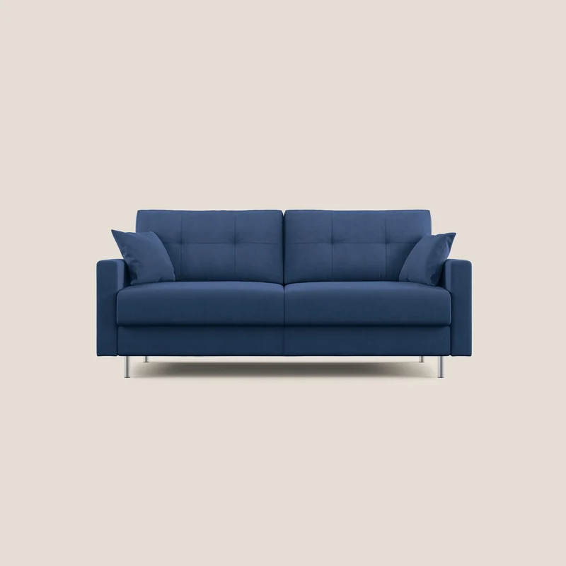 Megan divano letto matrimoniale in microfibra smacchiabile T11 blu