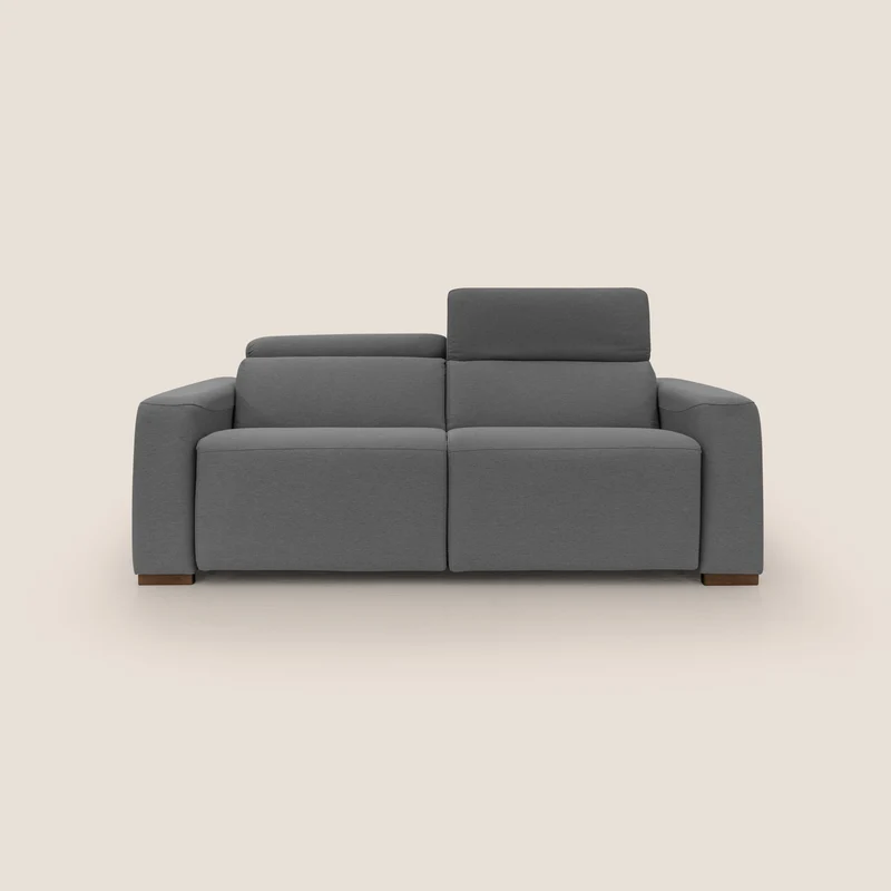 Poseidon divano letto + relax elettrico in tessuto smacchiabile impermeabile T05 antracite
