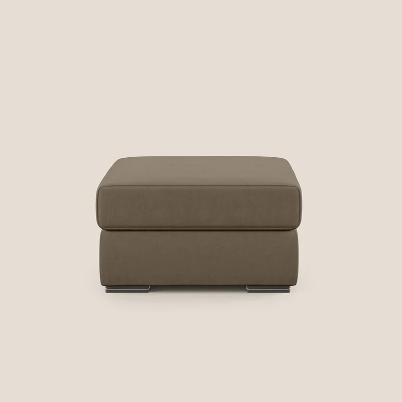 Sun pouf apribile contenitore in microfibra smacchiabile T11 marrone