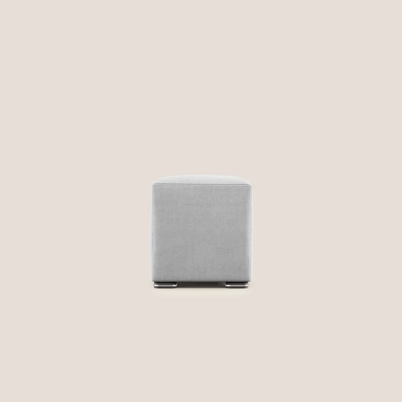 Cube pouf in tessuto morbido impermeabile T02 grigio chiaro