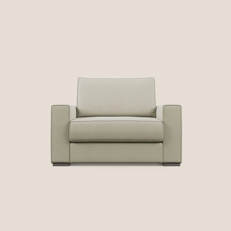 Dream poltrona letto in tessuto smacchiabile T05 panna