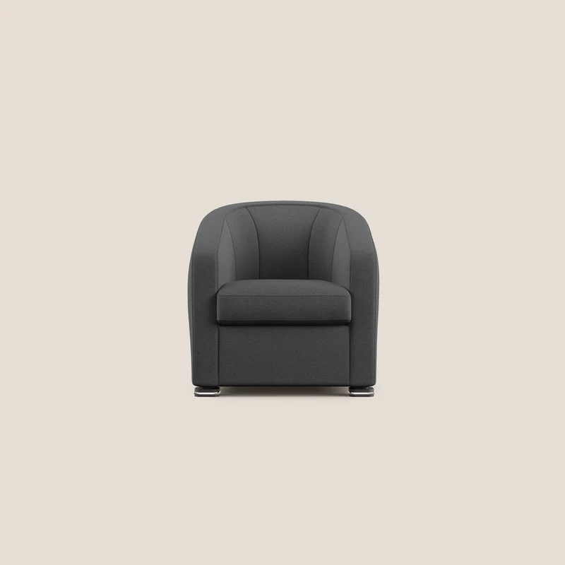 Cloe Poltroncina in tessuto smacchiabile con acqua QuickClean T08 antracite