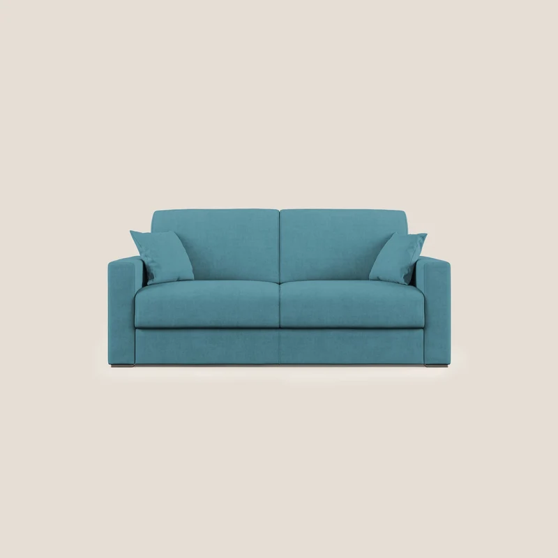 Best Divano letto matrimoniale in tessuto impermeabile T02 azzurro