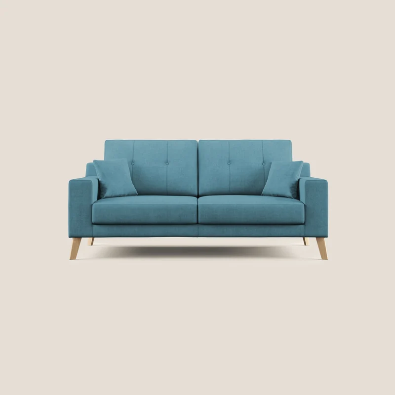 Danish divano moderno in tessuto morbido impermeabile T02 azzurro