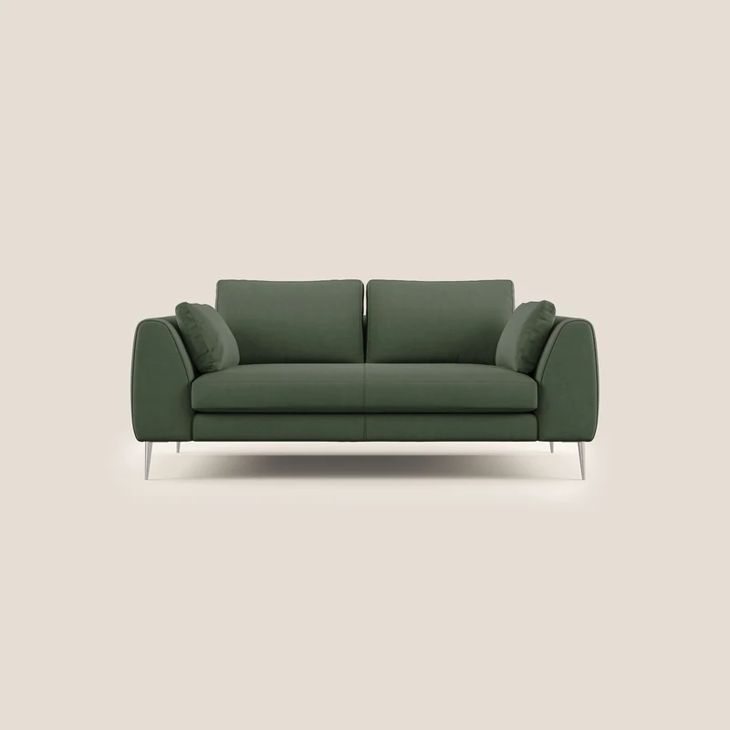 Plano divano moderno in microfibra tecnica smacchiabile T11 verde