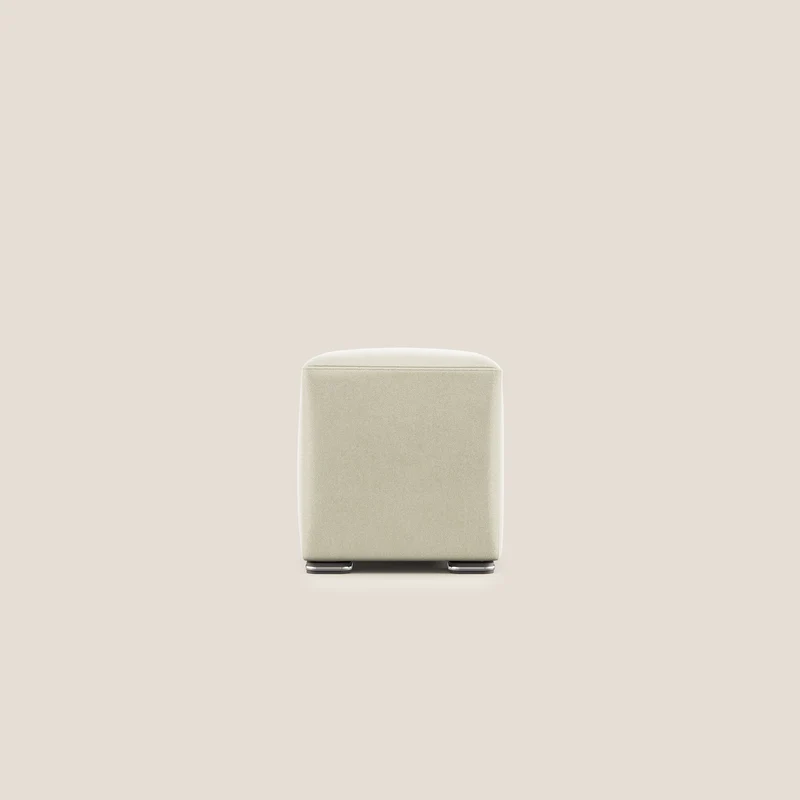 Cube pouf in microfibra smacchiabile T11 panna