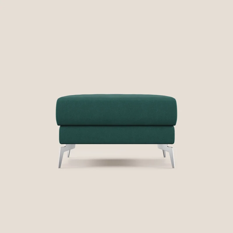 Star Pouf con piedini alti in microfibra impermeabile T11 petrolio