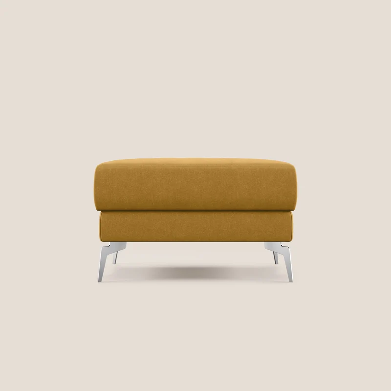 Star Pouf con piedini alti in microfibra impermeabile T11 giallo