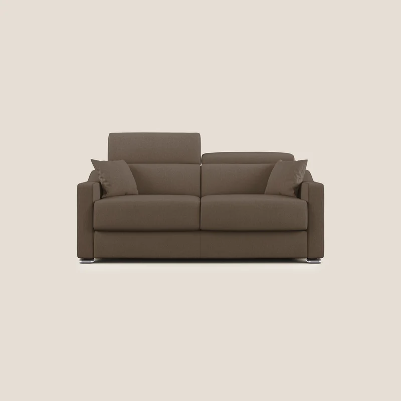 Amber divano letto matrimoniale in tessuto smacchiabile T05 marrone