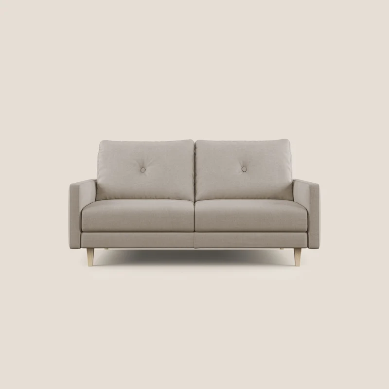 Matisse divano con sedute allungabili e schienali in piuma d'oca in tessuto smacchiabile T17 beige