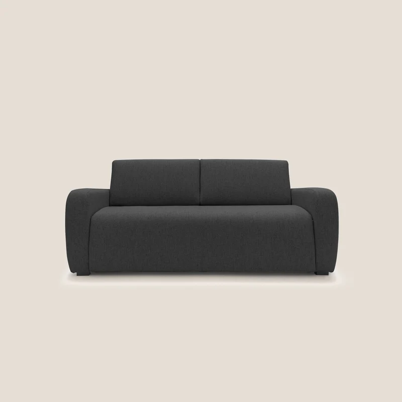 Duna Divano letto matrimoniale con materasso 20 cm in tessuto impermeabile T03 antracite