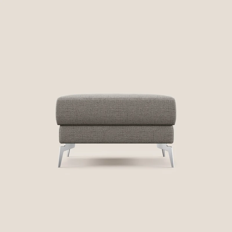 Star Pouf con piedini alti in tessuto impermeabile fiammato T03 talpa