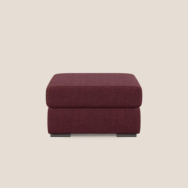 Sun pouf apribile contenitore in tessuto impermeabile morbido intreccio T06 rosso