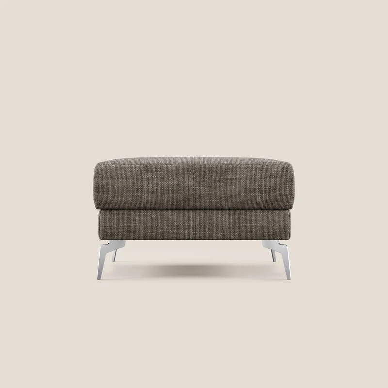 Star Pouf con piedini alti in tessuto impermeabile morbido intreccio T06 marrone