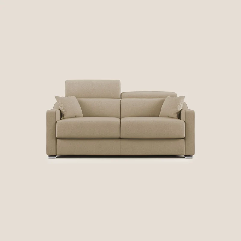 Amber divano letto matrimoniale in tessuto smacchiabile T05 beige