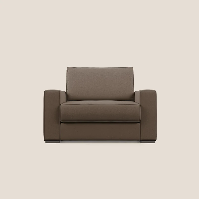 Dream poltrona letto in tessuto smacchiabile T05 marrone