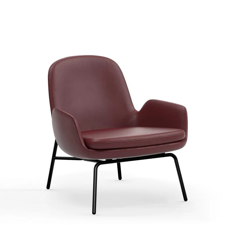 Era Lounge Chair Low Acciaio nero