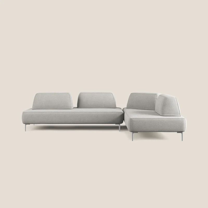 Newton divano angolare modulare con schienali movibili T07 grigio