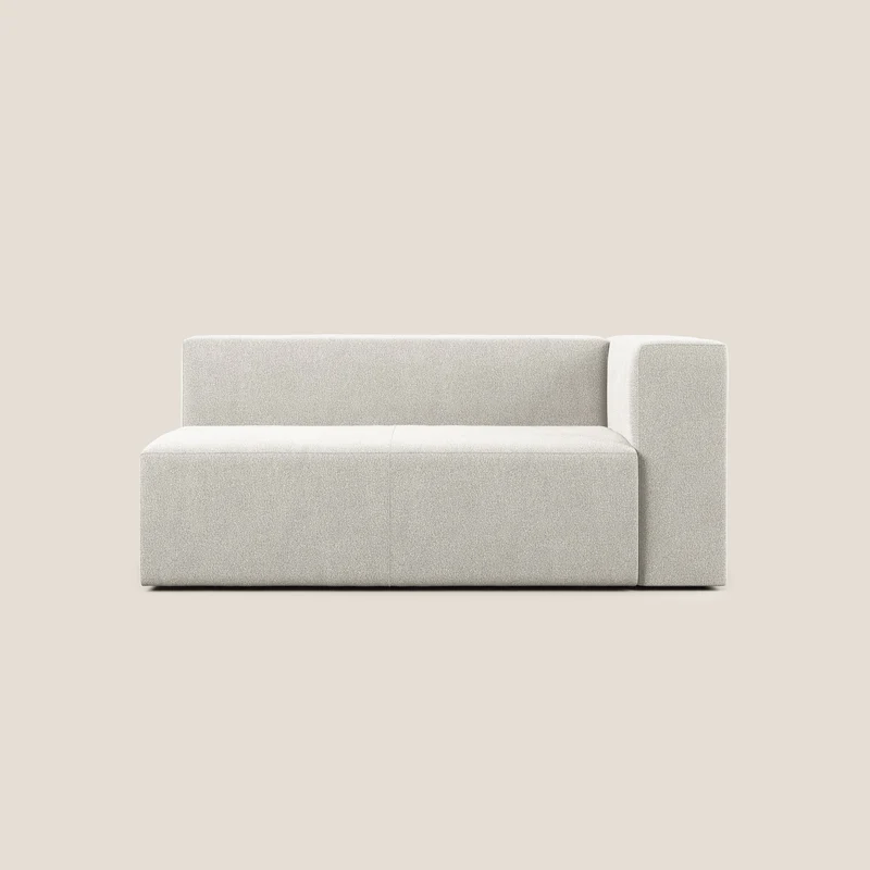 Nettuno modulo angolo/laterale maxi in morbido tessuto bouclè T07 bianco