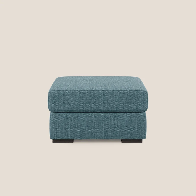 Sun pouf apribile contenitore in tessuto impermeabile morbido intreccio T06 azzurro