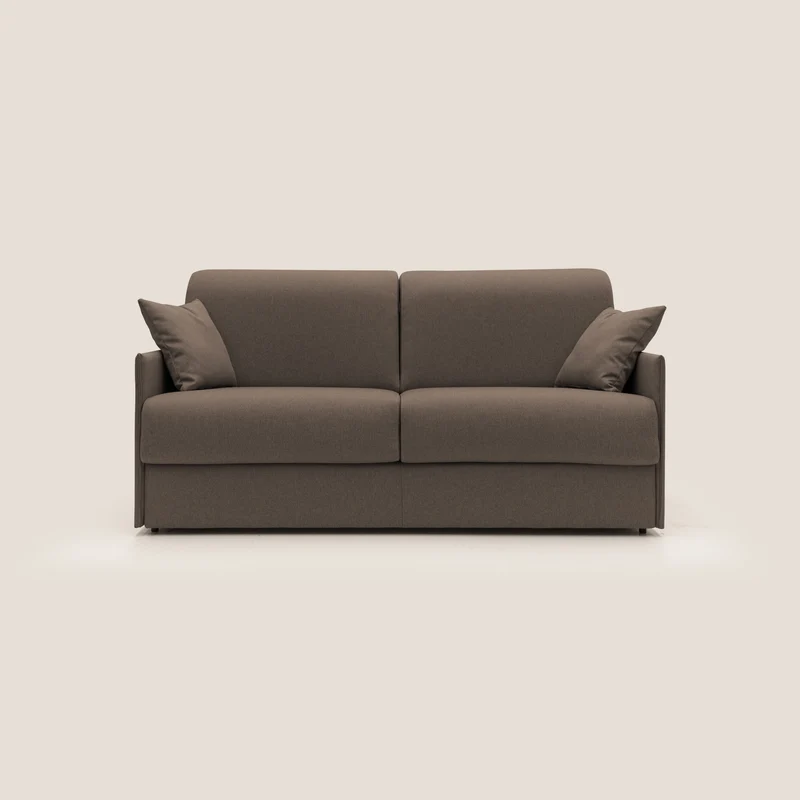 Evans Divano letto matrimoniale in tessuto impermeabile T13 marrone