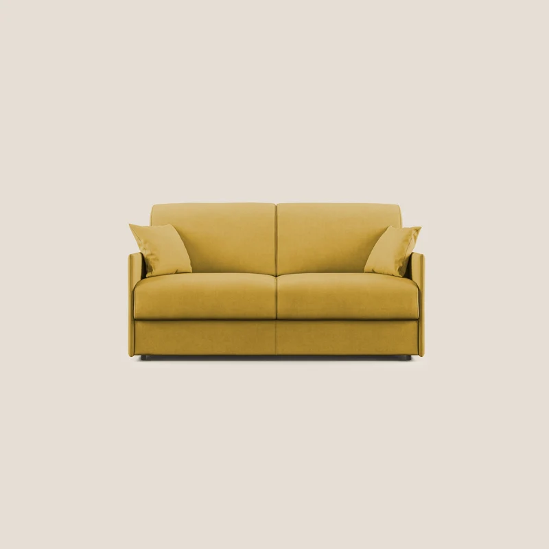Evans Divano letto in morbido tessuto impermeabile T02 giallo
