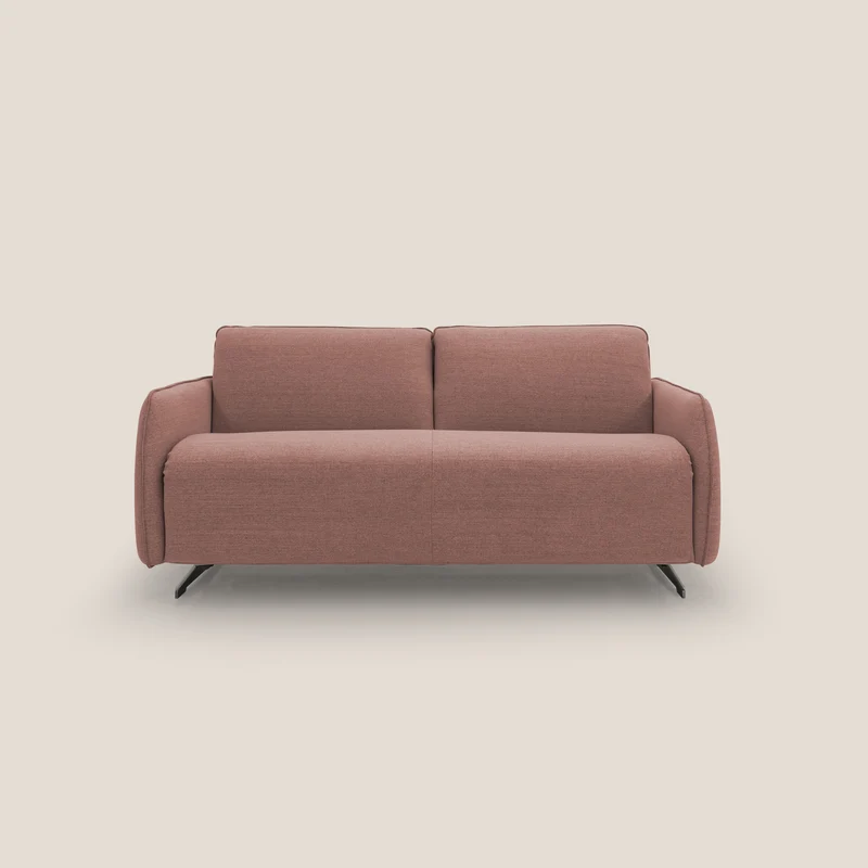 Texas Divano letto matrimoniale moderno in tessuto impermeabile T19 salmone