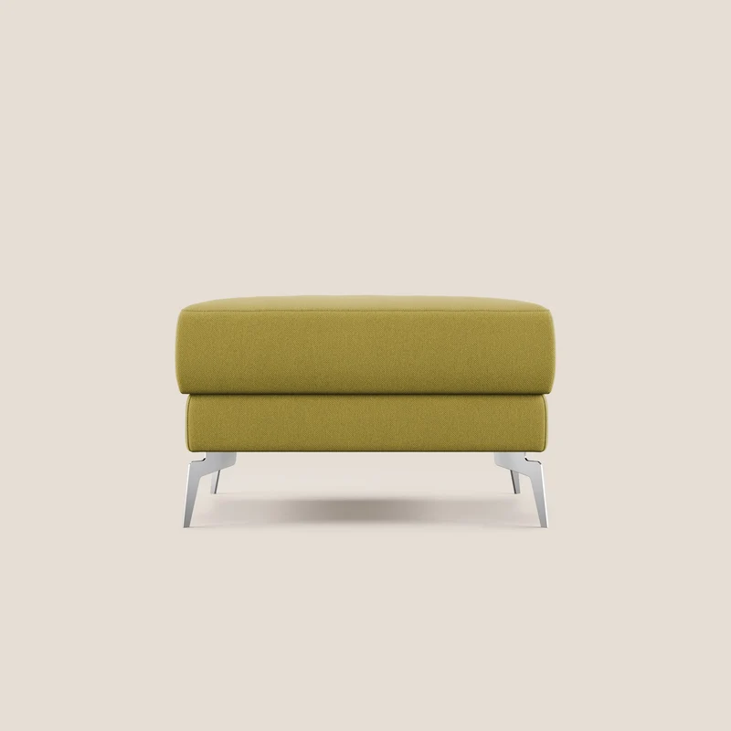 Star Pouf con piedini alti in tessuto smacchiabile T05 giallo