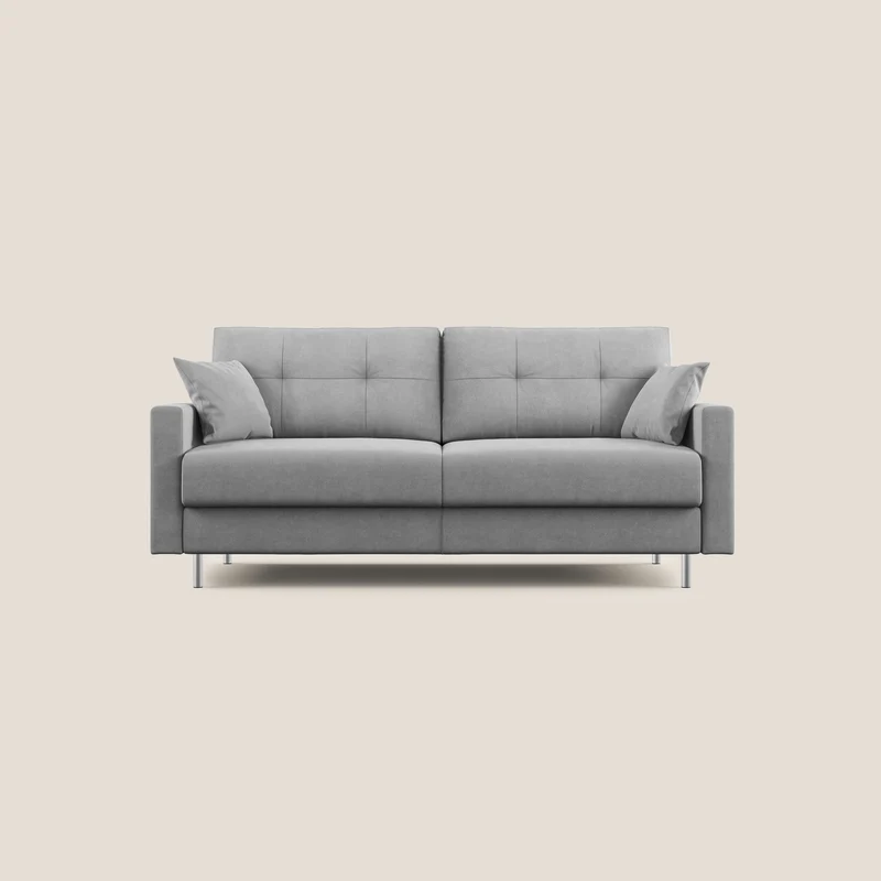Megan divano letto matrimoniale in microfibra smacchiabile T11 grigio
