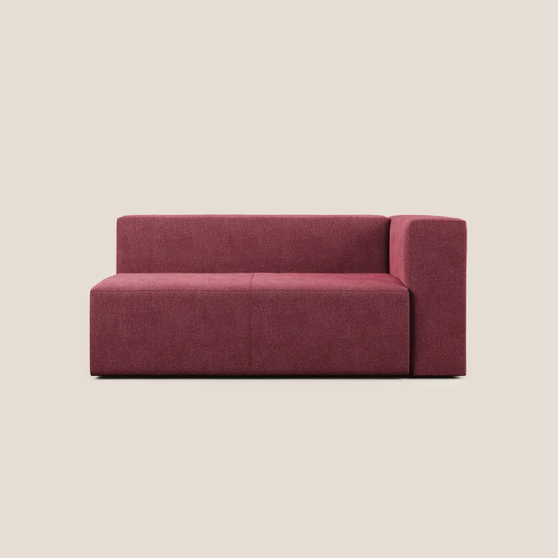 Nettuno modulo angolo/laterale maxi in morbido tessuto bouclè T07 rosso