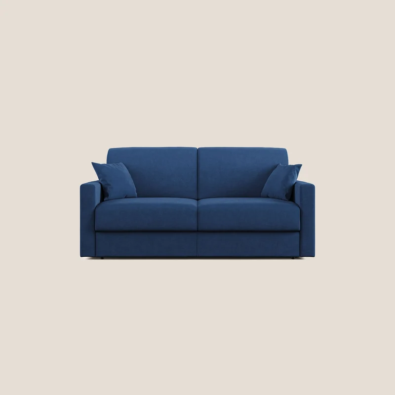Chris Divano letto in microfibra smacchiabile T11 blu