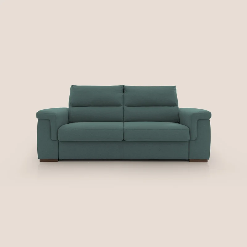 Magnolia divano letto con materasso alto 18 cm morbido schienale alto in tessuto smacchiabile T05 verde