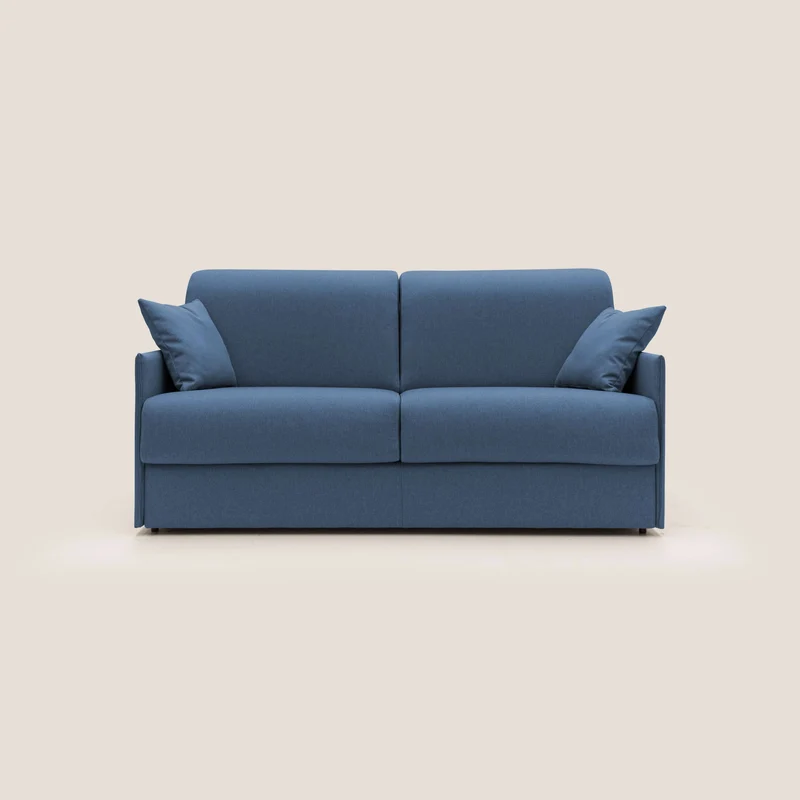 Evans Divano letto matrimoniale in tessuto impermeabile T13 blu