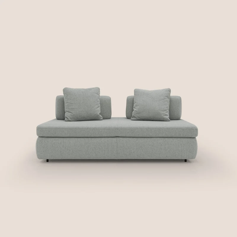 Gransasso Divano letto matrimoniale dal DESIGN innovativo in tessuto impermeabile T03 grigio chiaro