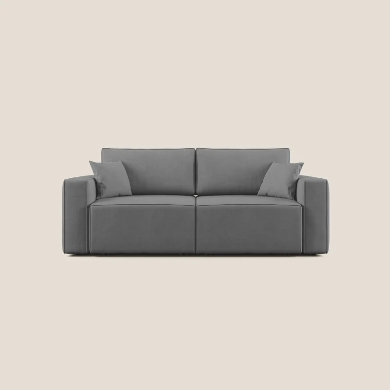 Morfeo divano con sedute estraibili in morbido tessuto impermeabile T02 grigio
