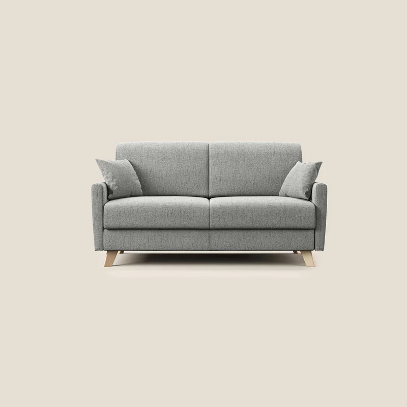 Edgar divano letto matrimoniale in tessuto felis impermeabile T03 grigio chiaro