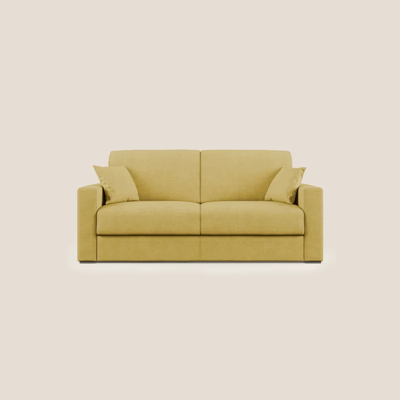 Best Divano letto matrimoniale in tessuto impermeabile T02 giallo