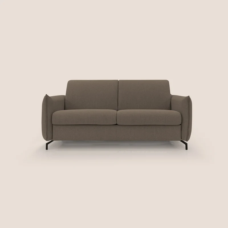 Scarlet divano letto in tessuto misto cotone impermeabile T19 marrone