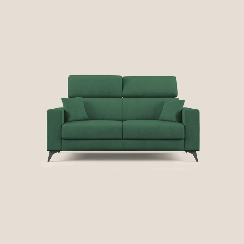 Pegaso divano letto con poggiatesta reclinabili e rivestimento T02 verde