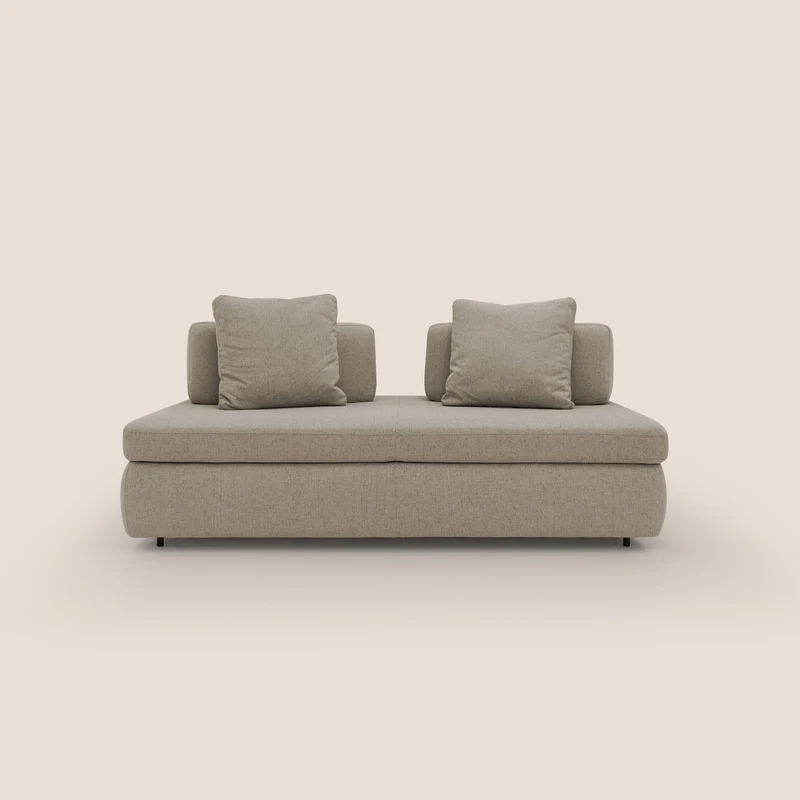 Gransasso Divano letto matrimoniale dal DESIGN innovativo in tessuto impermeabile T03 marrone