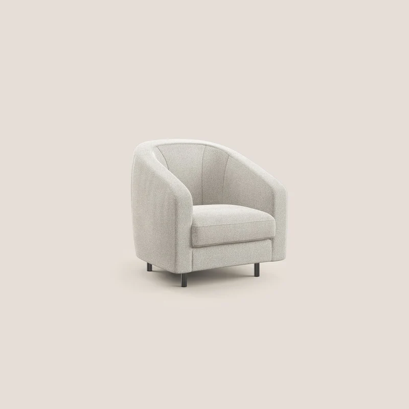Pandora Poltroncina in morbido tessuto bouclé impermeabile T07 bianco
