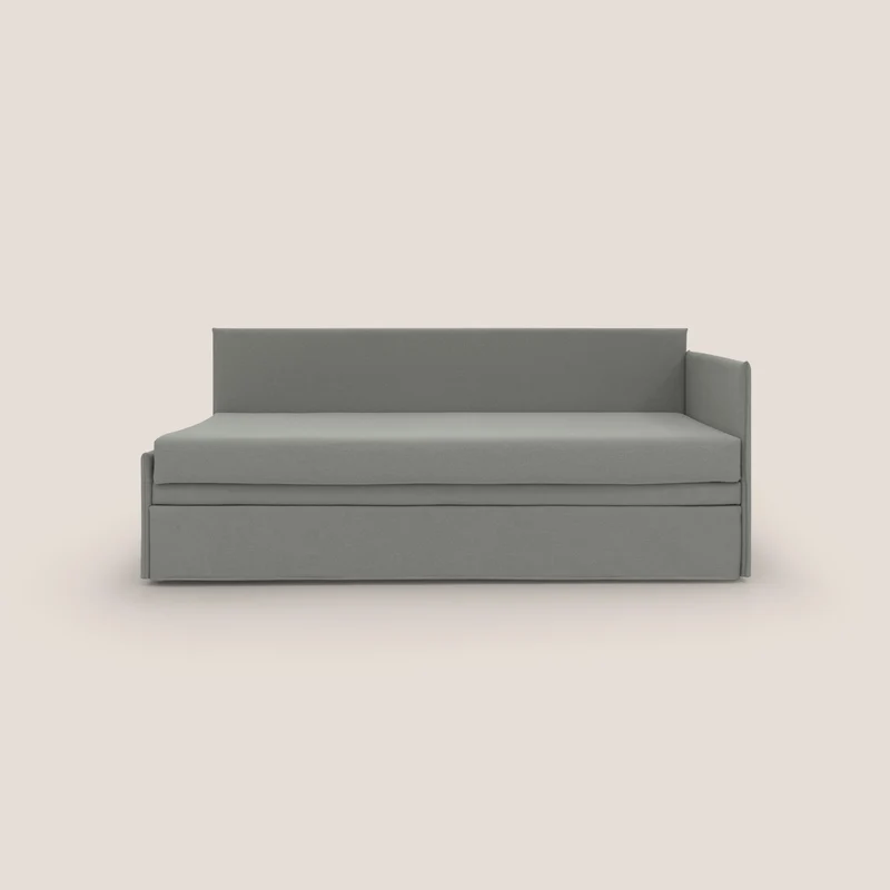 Durini Divano duplex con doppio letto in tessuto simil cotone impermeabile T13 grigio