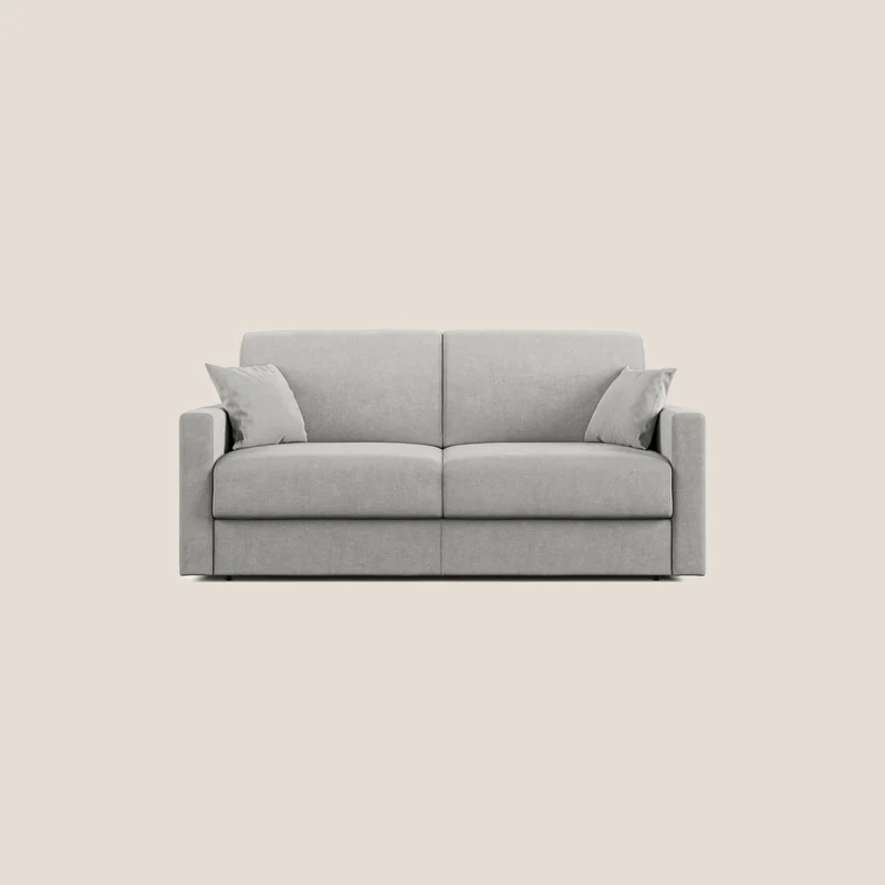 Chris Divano letto in microfibra smacchiabile T11 grigio chiaro