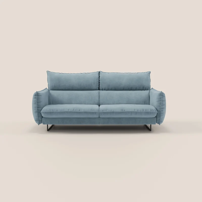 Monamour Divano dal design moderno con opzione relax elettrico in microfibra smacchiabile impermeabile T11 carta da zucchero