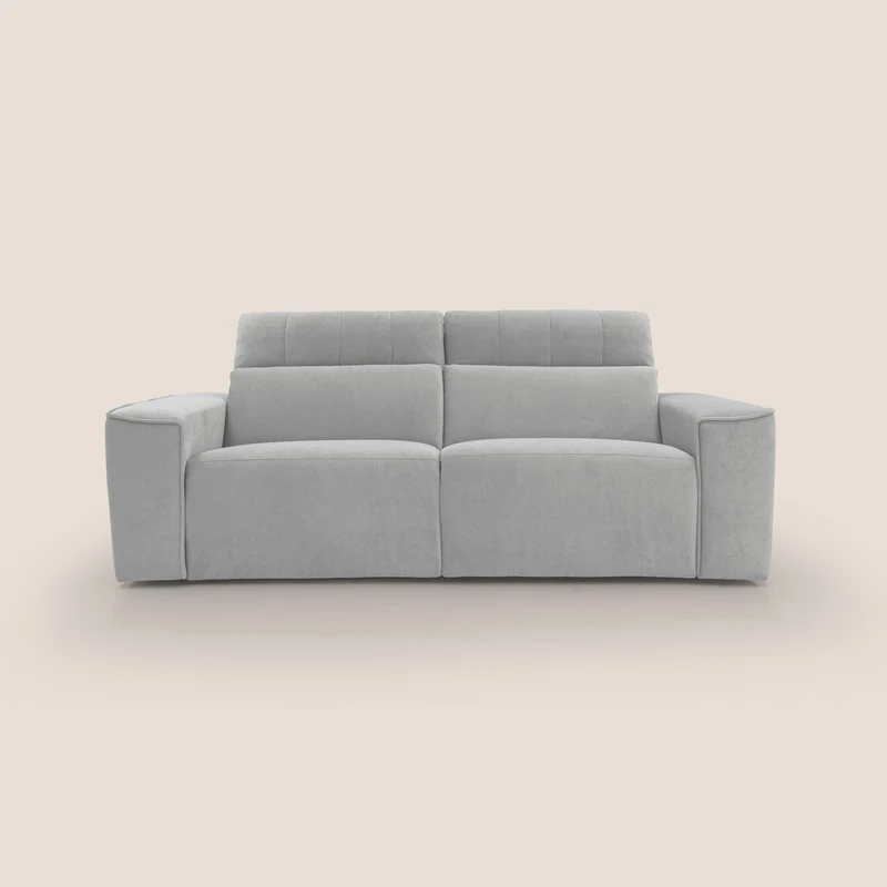 Clark Divano modulare con opzione relax elettrico in tessuto smacchiabile impermeabile T17 grigio