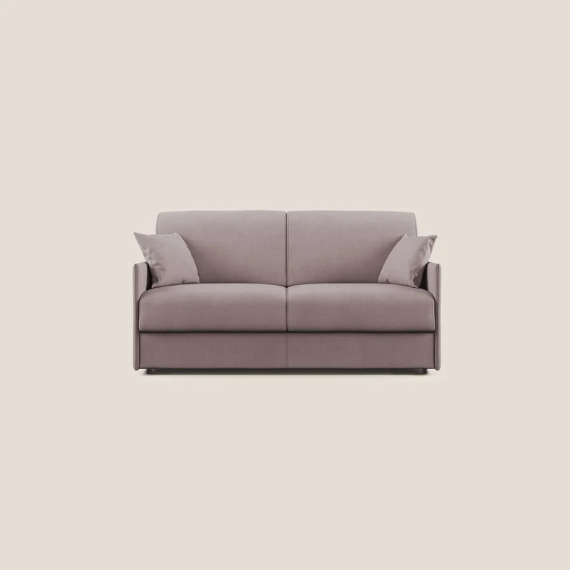Evans Divano letto in morbido tessuto impermeabile T02 rosa