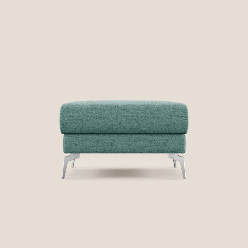 Star Pouf con piedini alti in tessuto impermeabile fiammato T03 verde acqua