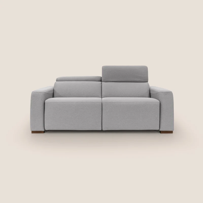 Poseidon divano letto + relax elettrico in tessuto smacchiabile impermeabile T05 grigio