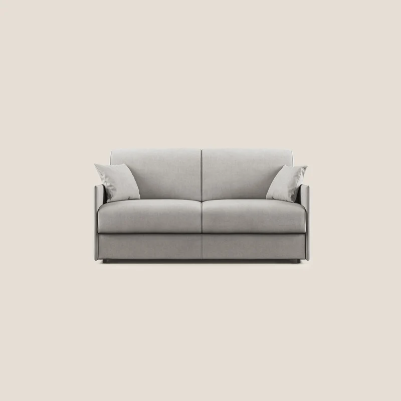 Evans Divano letto in morbido tessuto impermeabile T02 grigio chiaro
