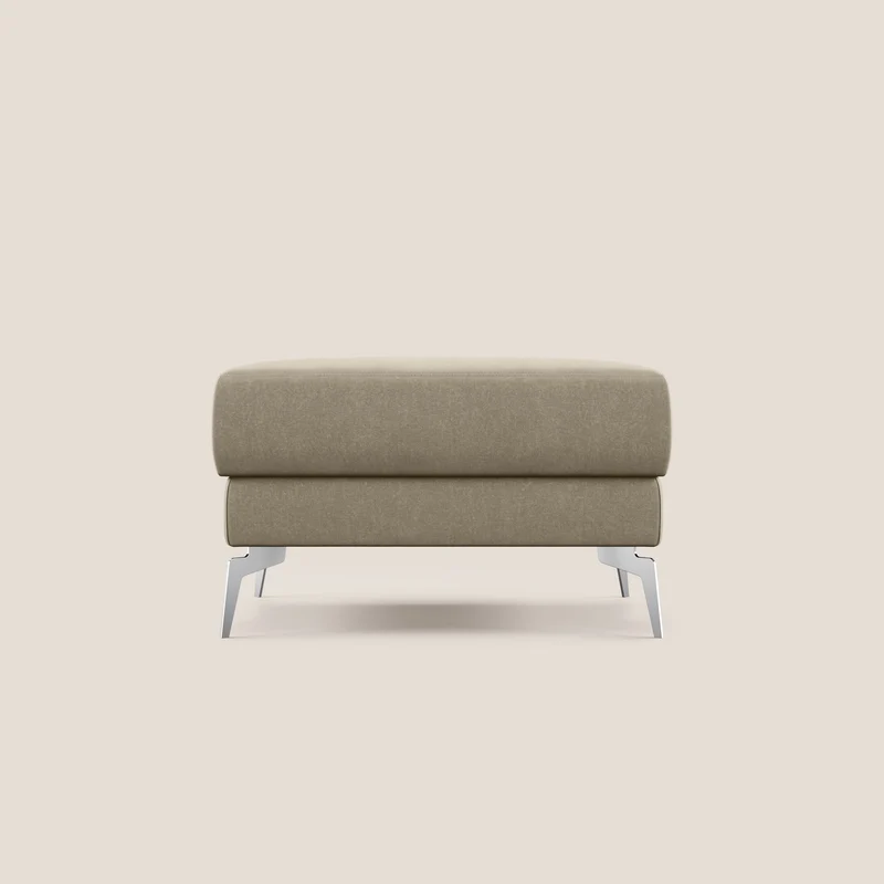 Star Pouf con piedini alti in microfibra impermeabile T11 tortora
